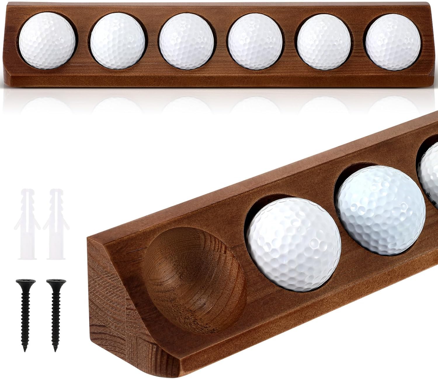 Présentoir de 12 balles de golf en bois pour décoration de bureau