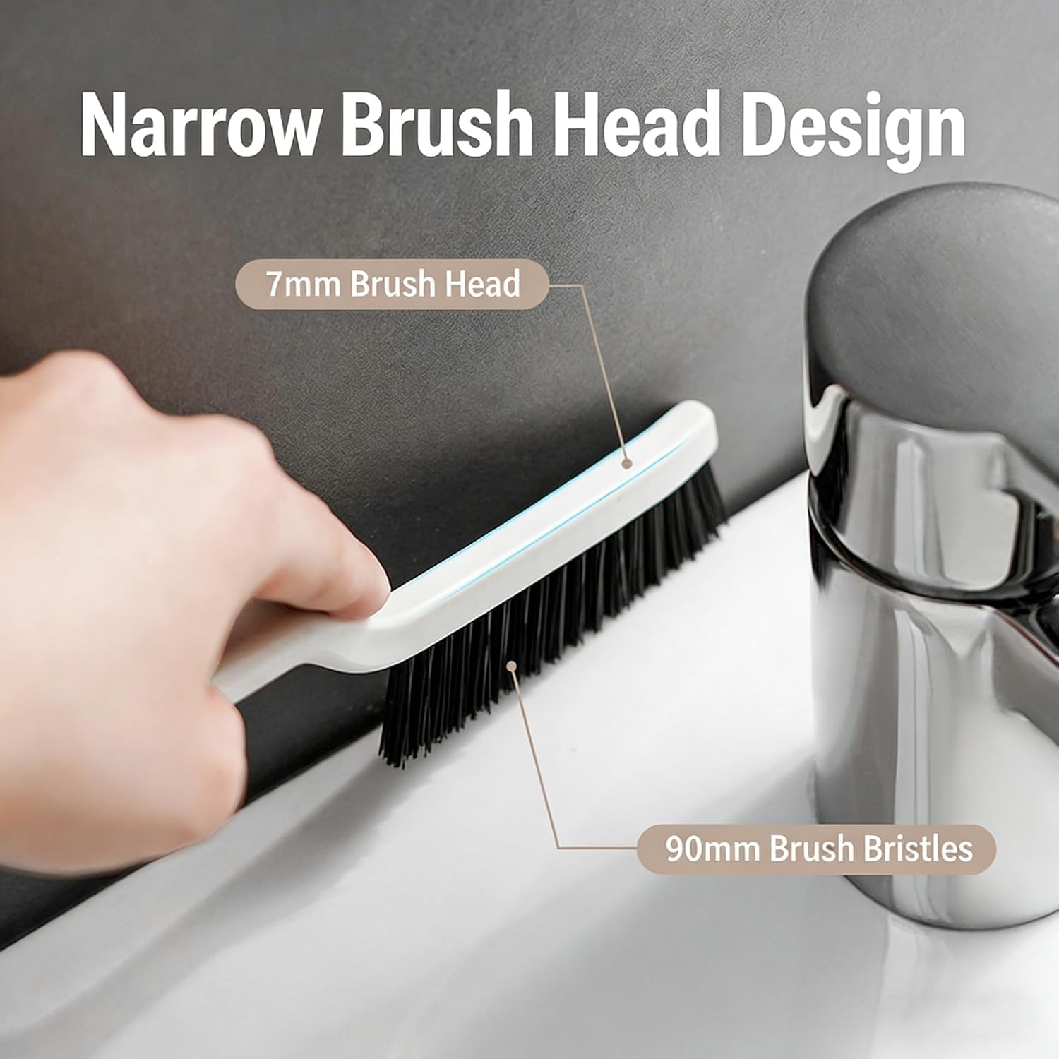 11PCS Crevice Cleaning Brush Set, Hard Bristle Gap Cleaning Tool, Deep Clean Brush for Kitchen Bathroom Sink Grout Corner Crevice & Tight Spaces image 2