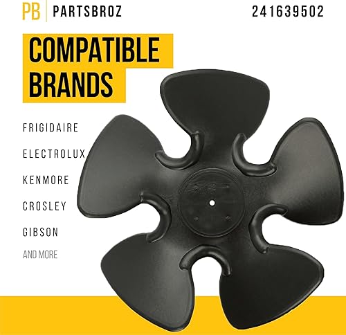 Miniatura 2 de 241639502 Cuchilla del motor del ventilador del condensador  Compatible con Frigidaire Electrolux Kenmore piezas de refrigerador  Reemplaza