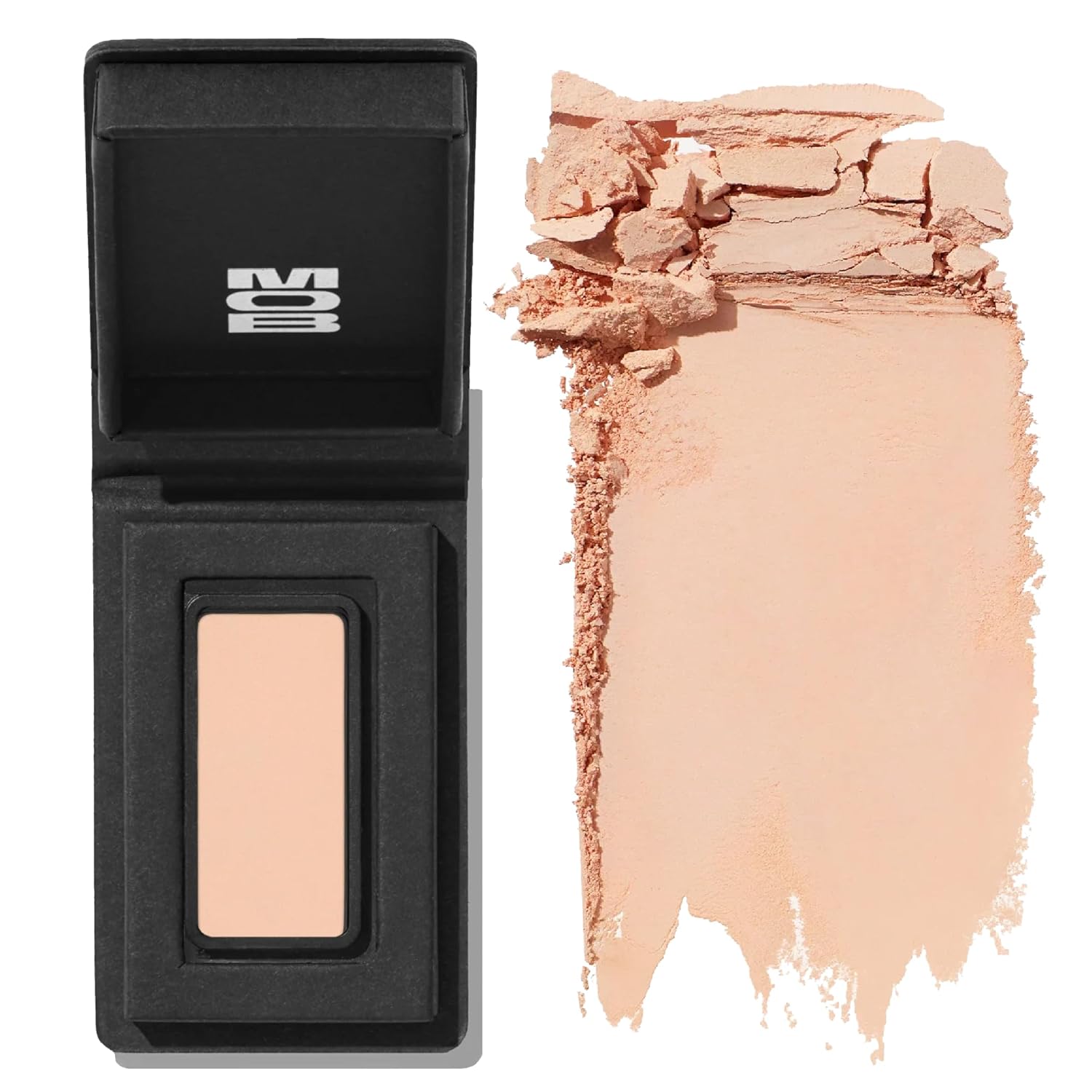 MOB Beauty Eyeshadow M2 Matte Bone – Light Base Shade for Brightening Eyes or Highlight, Blendable Talc-Free Vegan Cruelty-Free Skincare Infused Long Wear Sustainable Refillable Compact