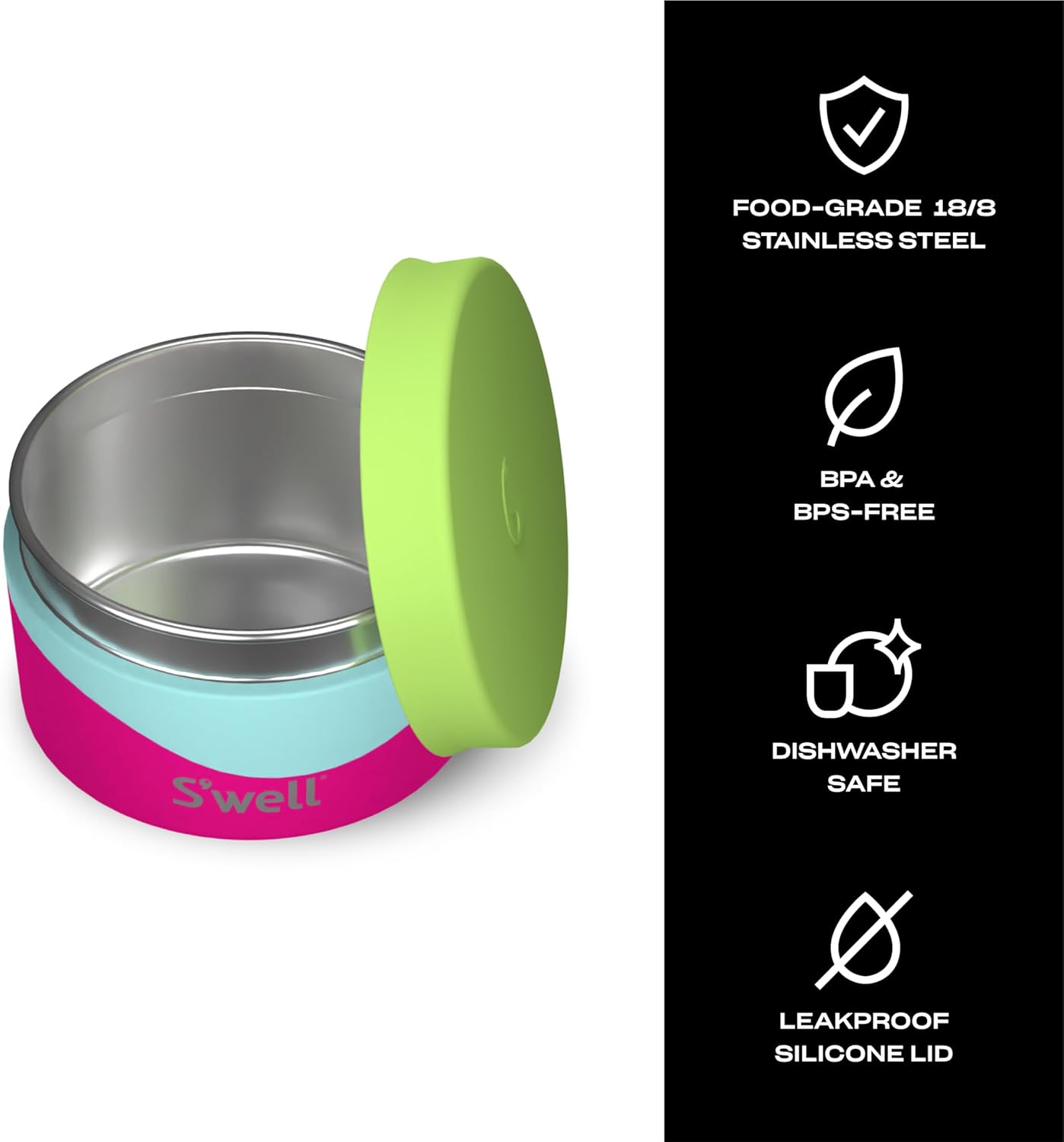 S'well Stainless Steel Food Canister, 10oz, Dragonfruit, Single Walled Durable Construction, BPA Free, Dishwasher Safe - Image 3