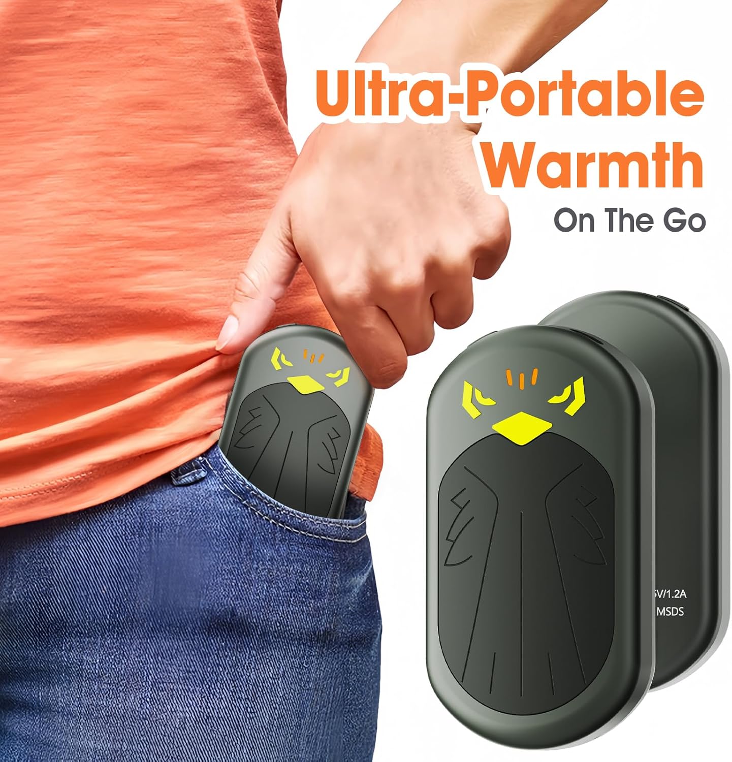 Hand Warmers, Rechargeable Hand Warmer, 10 Pack Rapid Heating Electric Hand Warmers Rechargeable, Portable Pocket Hot Hands Handwarmers Gifts for Women, Men, Camping, Hunting Gear Gray - Image 5