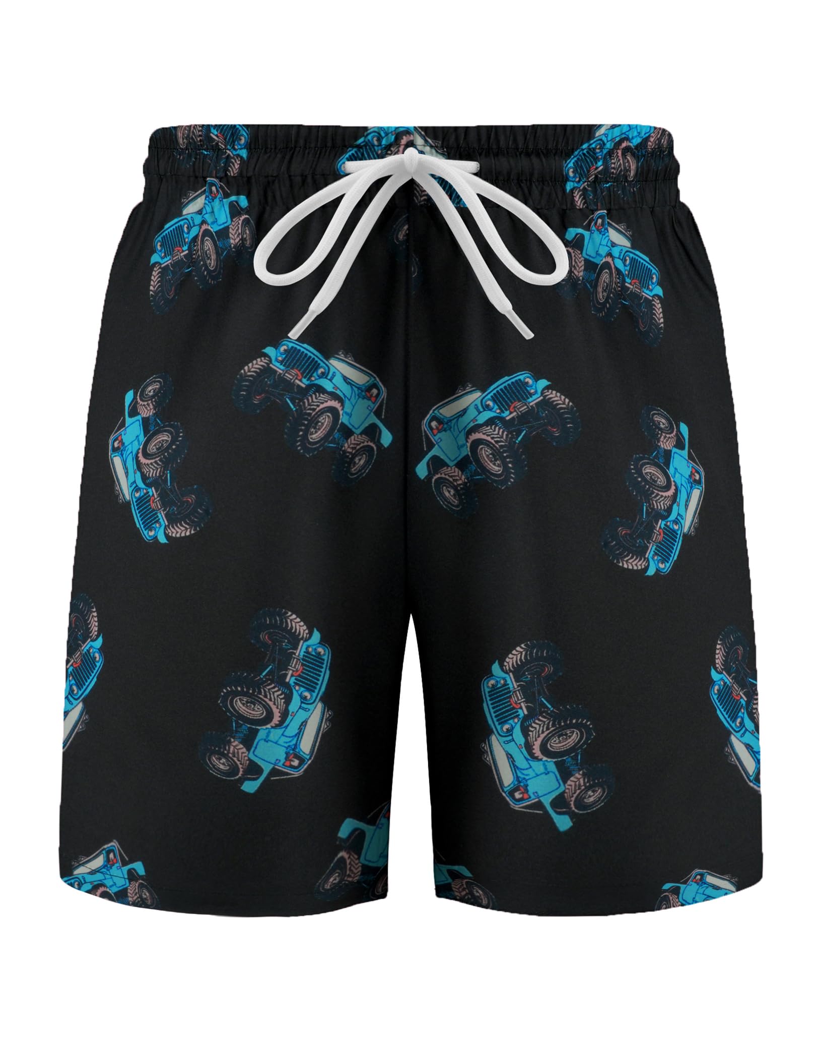 Arshiner Badehose Jungen Badeshorts Kinder Tier Traktor Geometrie Hawaii mit Mesh-Futter Kordelzug Taille Schwimmhose Schnelltrocknend Sommer Strand Boardshorts Schwimmshorts für Junge 5-14 Jahre