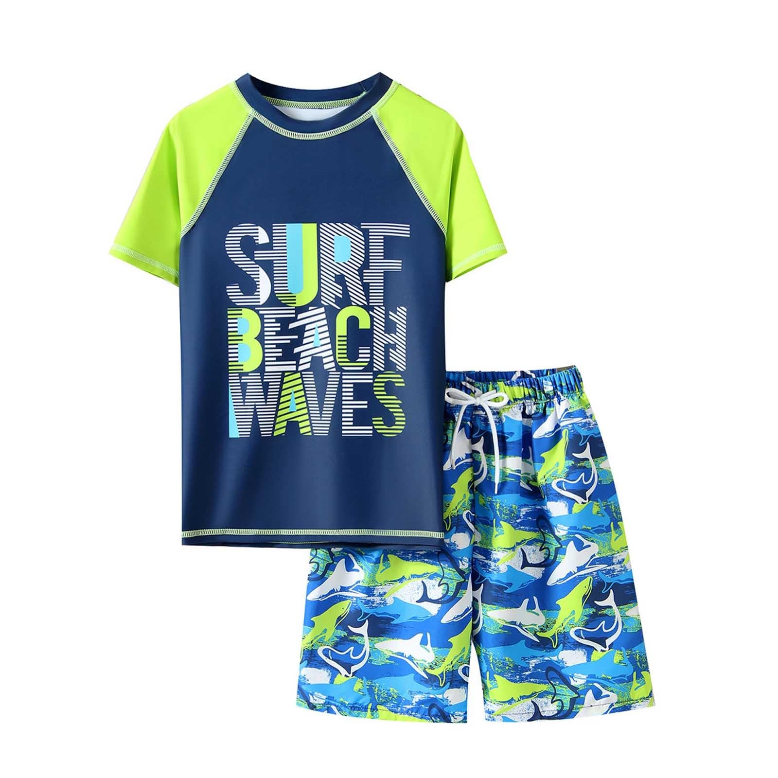 Maillot de bain imprimé garçon ensemble 2 pièces confort plage 7-12 ans - 8