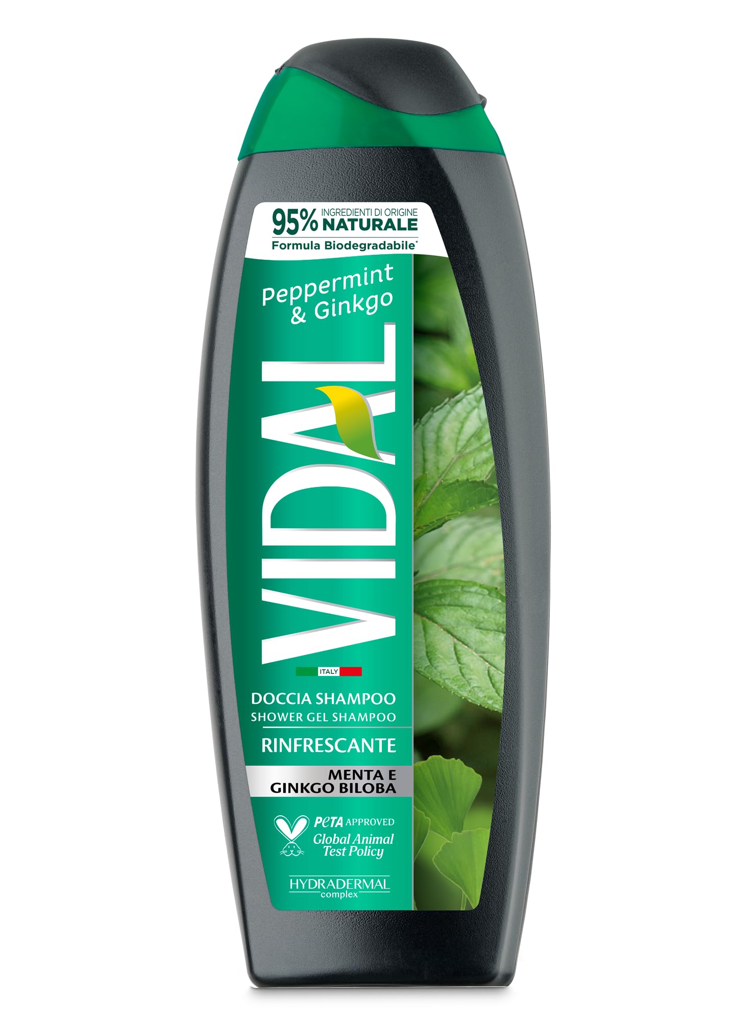 Vidal - Docciaschiuma Energy & Sport, Formula Energizzante, con estratti di Ginseng e Guaranà, Dermatologicamente Testato, 250ml - 5