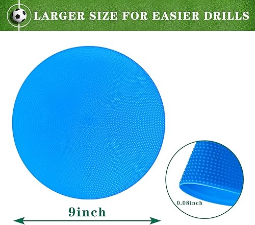 Miniatura 2 de Marcadores de goma para el suelo, puntos de agilidad antideslizantes de 9 pulgadas, conos planos para niños, deportes, fútbol, baloncesto,