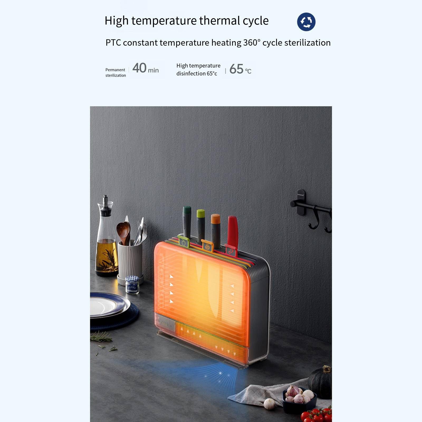 Soporte para Cuchillos de desinfección, máquina de desinfección, Secado automático por Aire Caliente, Soporte para Cuchillos de desinfección multifunción