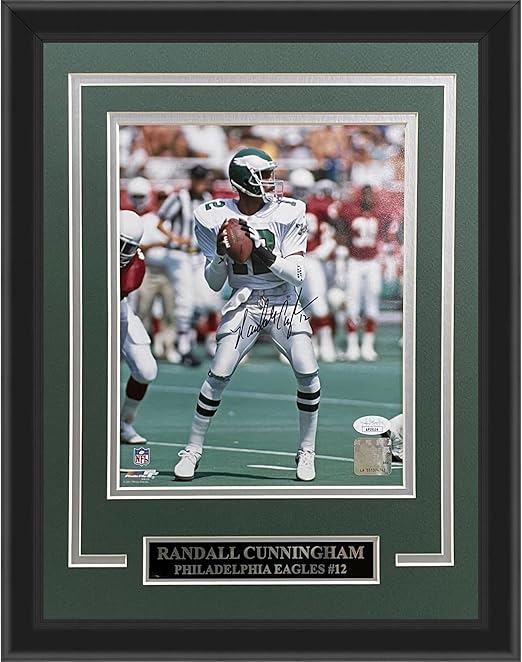 Randall Cunningham Autographed Philadelphia Eagles Deluxe Framed 8x10 Photo - JSA