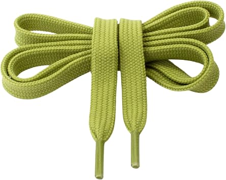pedag Golden Summer Laces Kiwi 36 Inch Flat Cotton Shoelaces For Sneakers