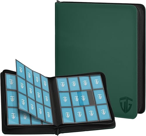 Miniatura 10 de Carpeta con cremallera de 16 bolsillos para más de 1000 tarjetas, bolsillos laterales seguros de carga, carpeta de álbum de tarjetas Naranja