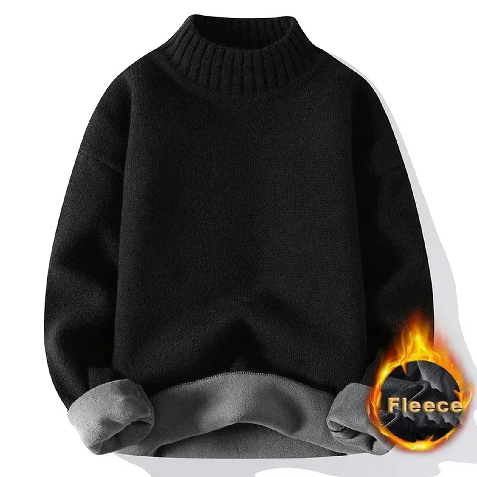 MdybF Męski sweter męski gruby sweter dzianinowy sweter okrągły dekolt sweter męski High Street Casual sweter z długim rękawem