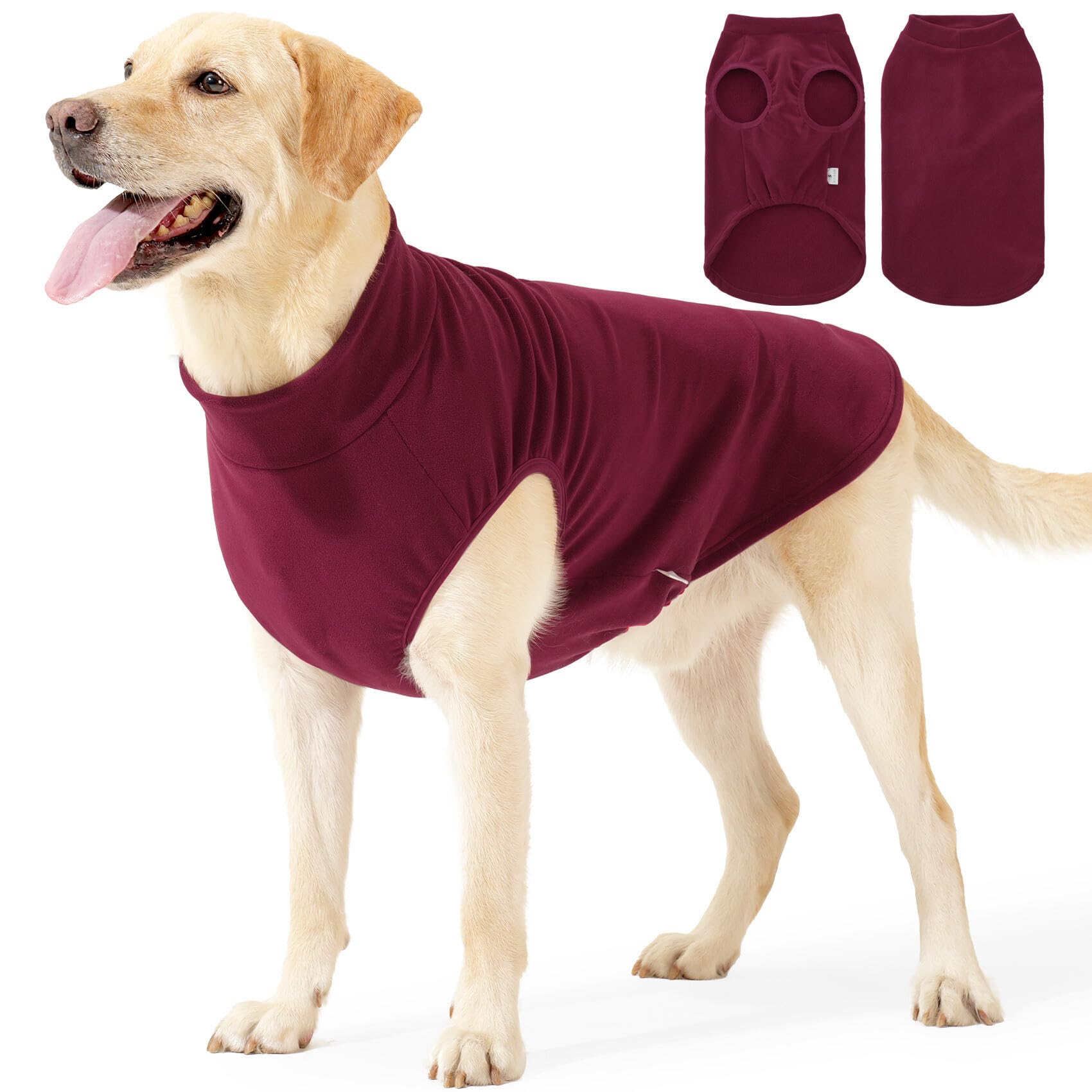 Manteau d'hiver pour chien rouge XL pour des promenades au chaud en forêt