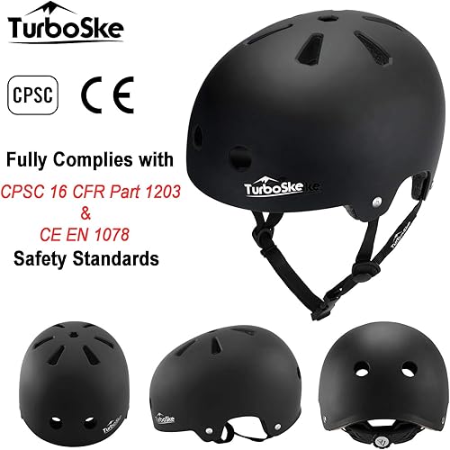 Miniatura 2 de TurboSke - Casco para patineta casco para BMX casco multideportivo casco de ciclismo para niños jóvenes hombres y mujeres