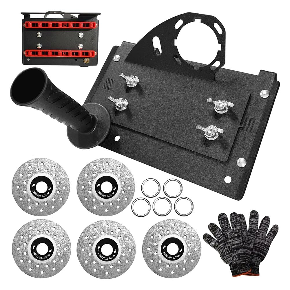 Littimoon 45 Degree Tile Chamfering Tool Angle Grinder Stand Cutter Holder Attachments Adjustable 45° Beveling Bracket Device