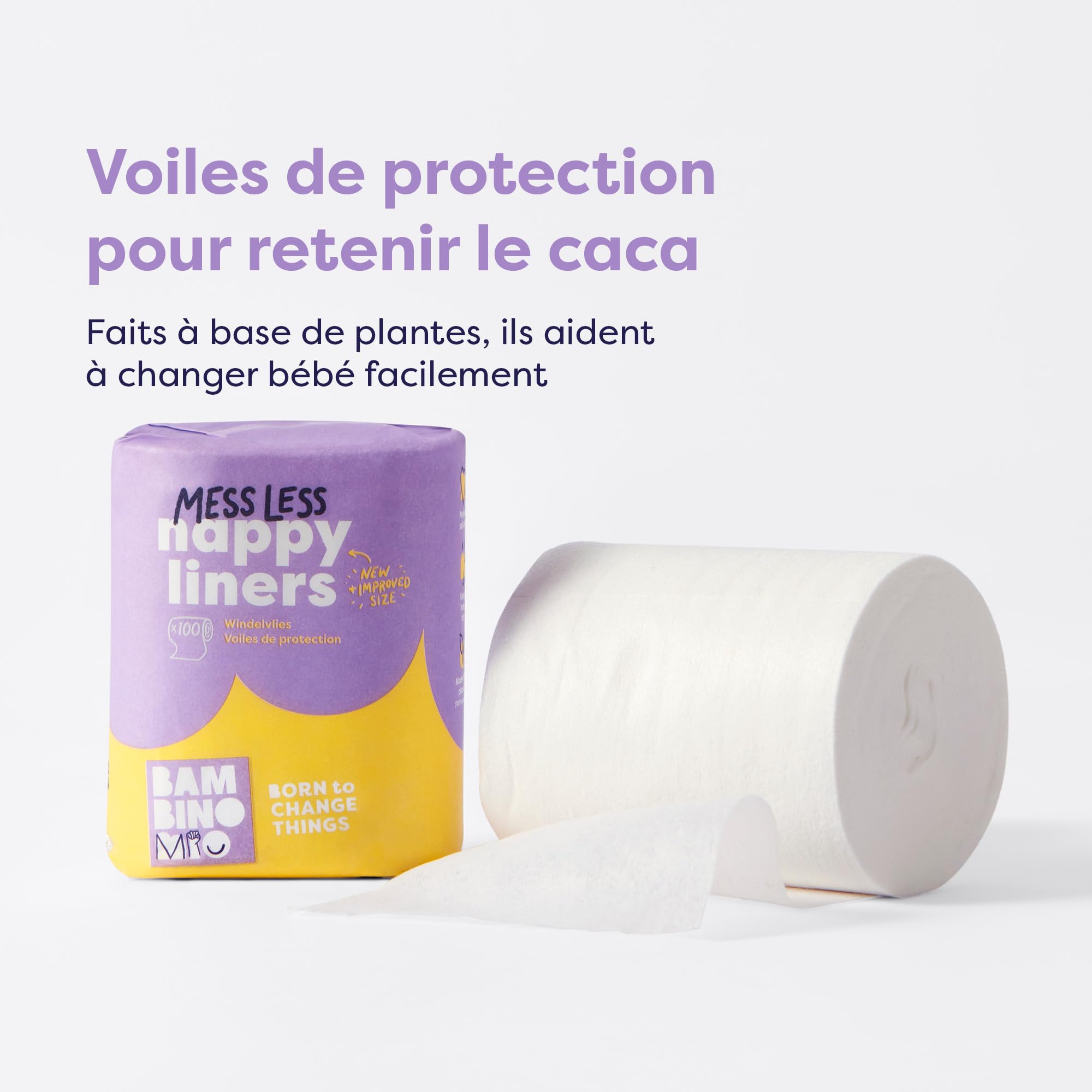 Bambino Mio, Voiles de protection ultra doux, matières végétales 100% renouvelables, 100 Voiles - 5 pack