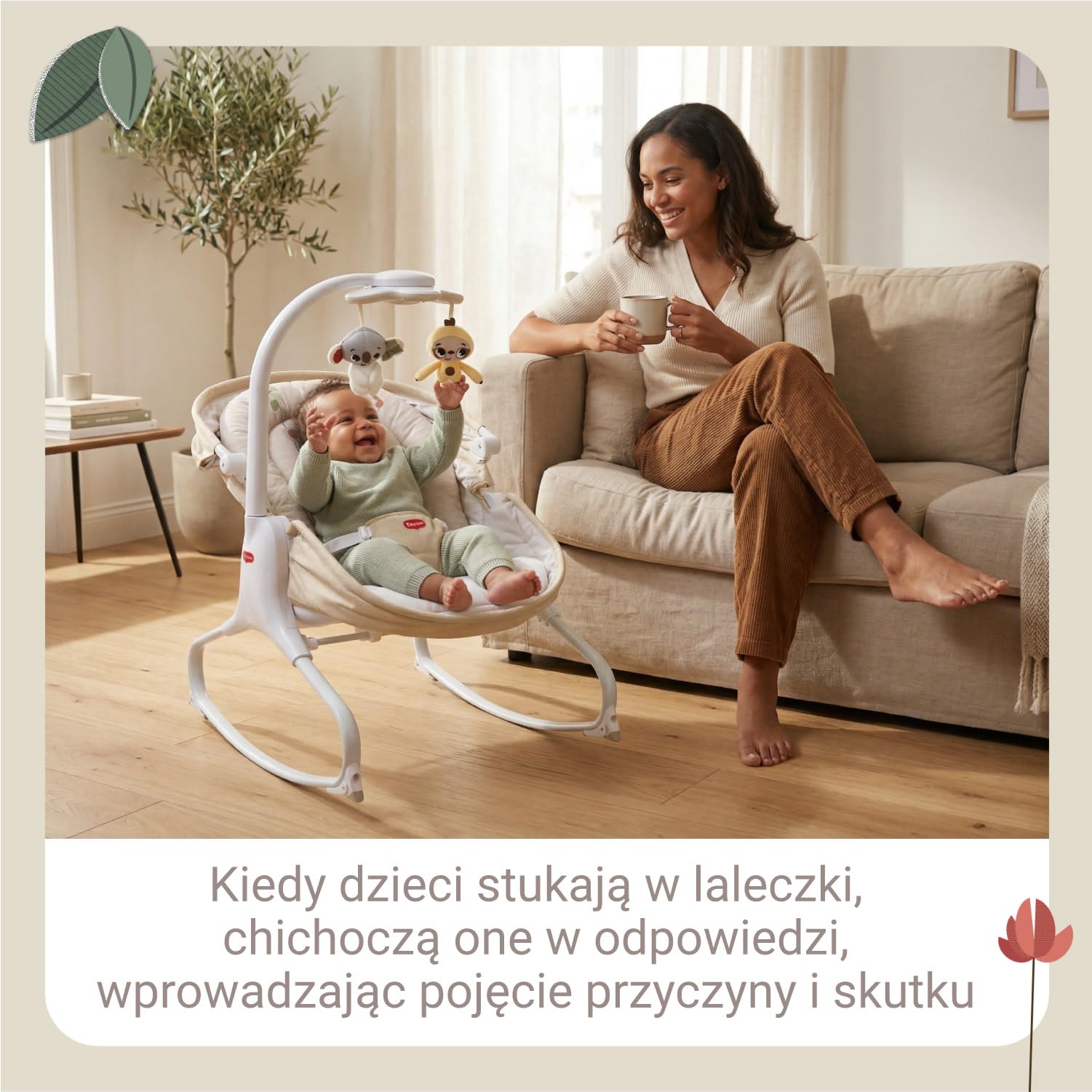 Tiny Love Cozy Tiny Leżaczek, Bujaczek Elektryczny, Od Urodzenia, Boho Chic