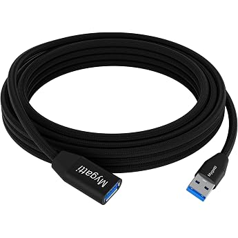 5 m USB 3.0 Extension Cable 5.0 Gbps USB A Male to Female with Nylon Braided and Aluminium Case Suitable for Card Readers Keyboards Printers Scanners Cameras