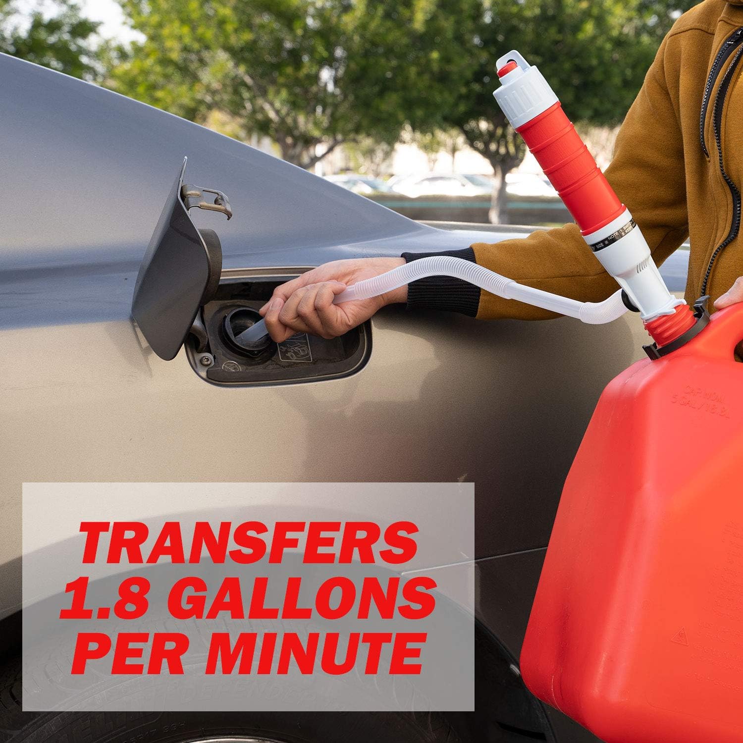 TRM20 Manual Hand Fuel Pump with Bendable Intake 3.2 GPM & TRDP15 Fuel