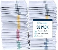 Vista 13 de SIMPLI-MAGIC Paquete de 12 paños de cocina de 24 x 24 pulgadas – 100% algodón, sin pelusas, paños de cocina de alta absorción, perfectos