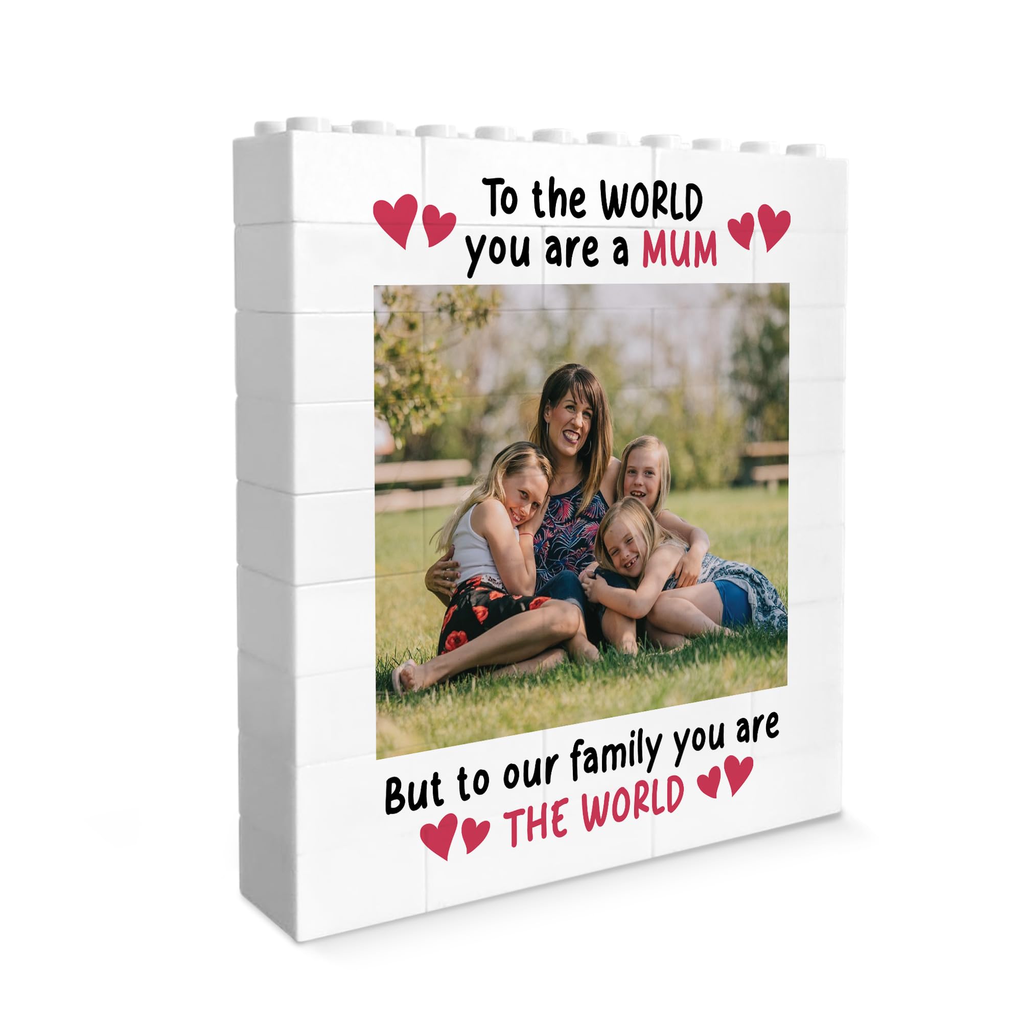RED OCEAN Mum Personalised Gift From Daughter Mothers Day Gift For Stepmum Women Mum Birthday Present Customisable Photo Blocks For Mummy Mother