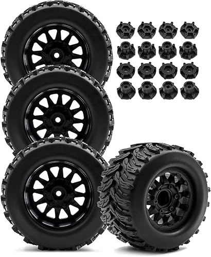 Rueda hexagonal de 0.472 in/0.551 in para camiones RC 1/10 Arrm a Granite Vorteks Big Rock, Rustler Stampede Hoss/Axia1 LOS1 Red cat Rc 4wd, 4