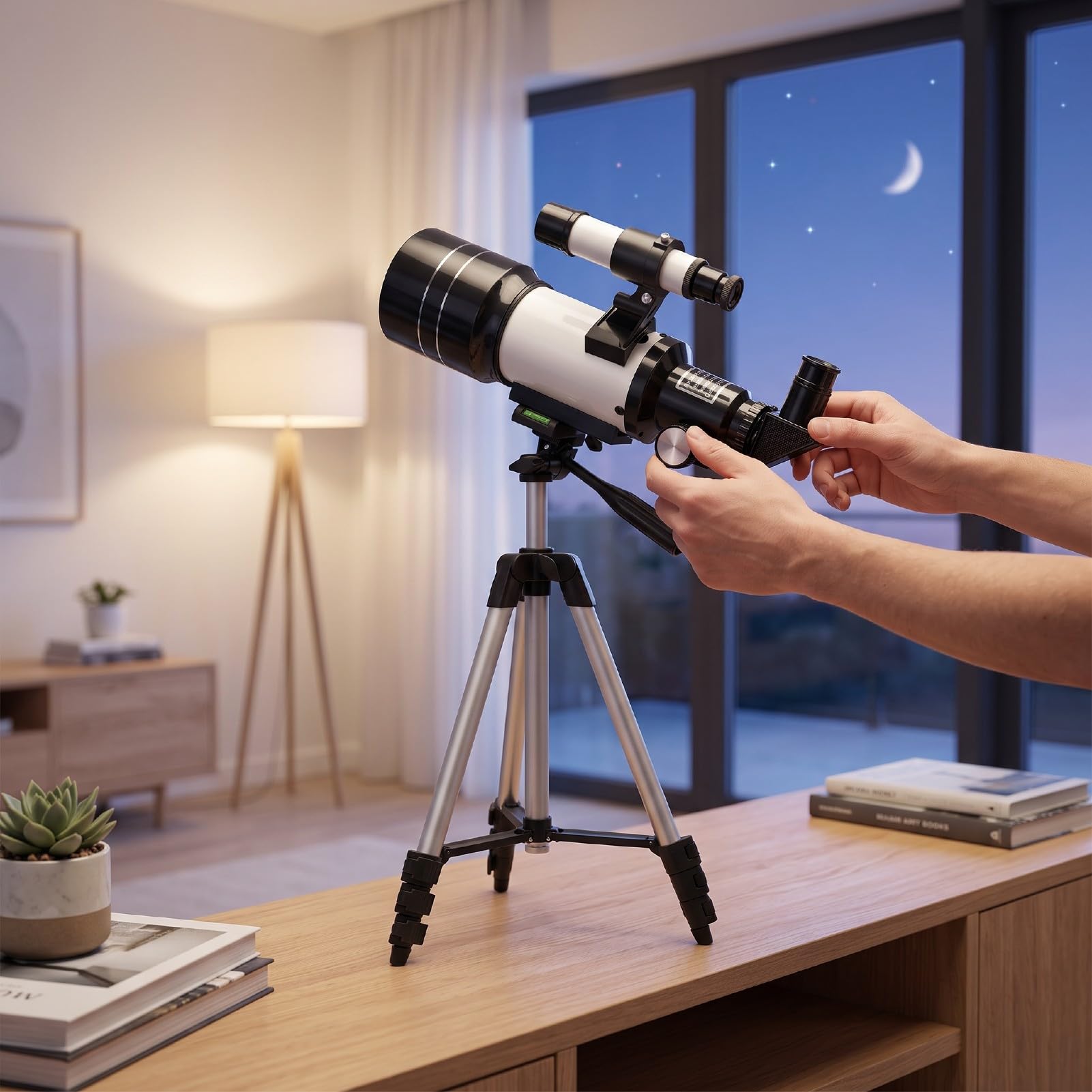 Astronomical Telescope 70mm Aperture, 300mm Length | Ottica avanzata, ingrandimento versatile, configurazione intuitiva, design portatile, adatto per osservare le stelle