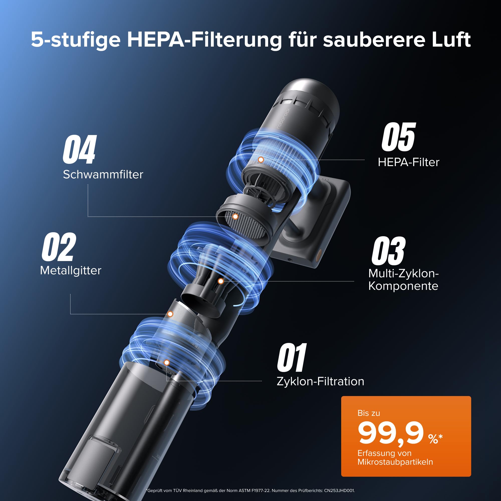 roborock H60 Hub Ultra Akku Staubsauger mit Absaugstation, 210AW kraftvolle Saugleistung, 90 Min. maximale Laufzeit, Staubsauger kabellos, Anti-Tangle Bürste für Teppiche, Hartböden, Tierhaare, Auto