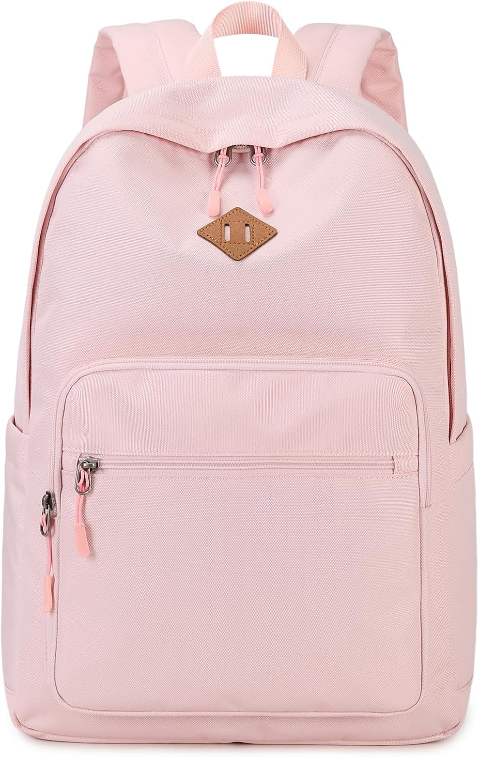 Lohol Classic Backpack for School Travel College, Durable Water Resistant Bookbag (Pink)