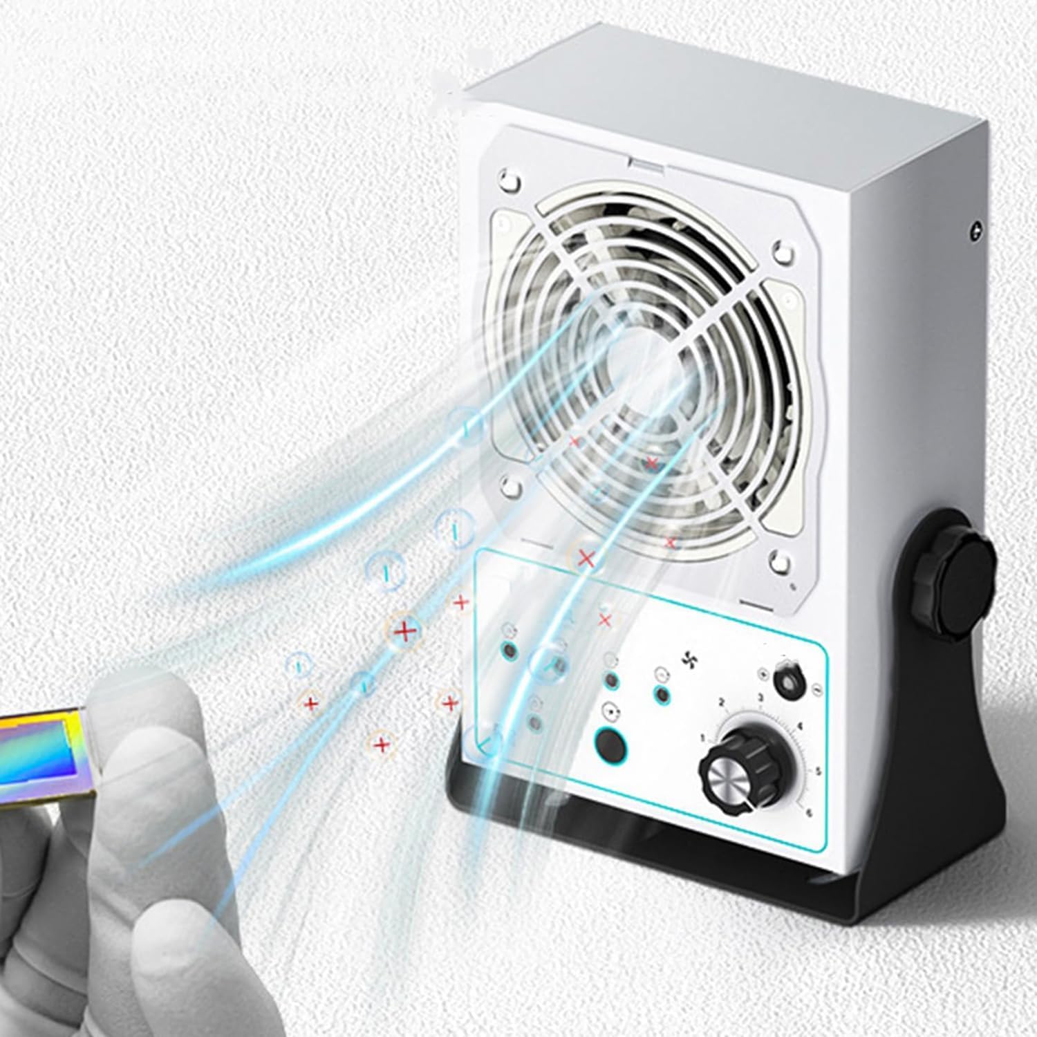 Ventilateur d'air statique élimination de la poussière collante par ionisation