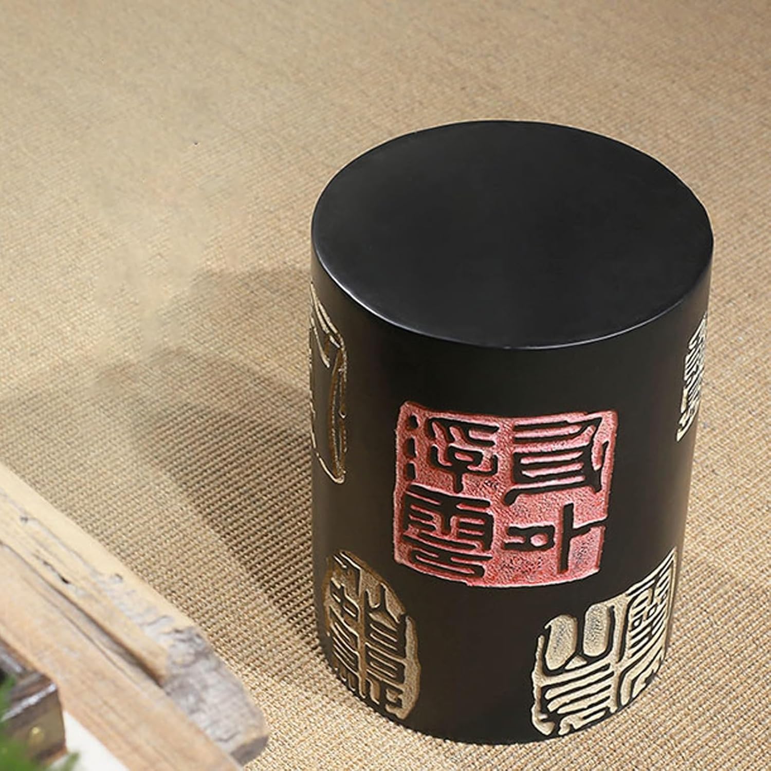 Decorative Garden Stools, Glazed Ceramic Accent Stool,Ceramic Garden Stool,for Indoor & Outdoor Furniture Decoration(A)