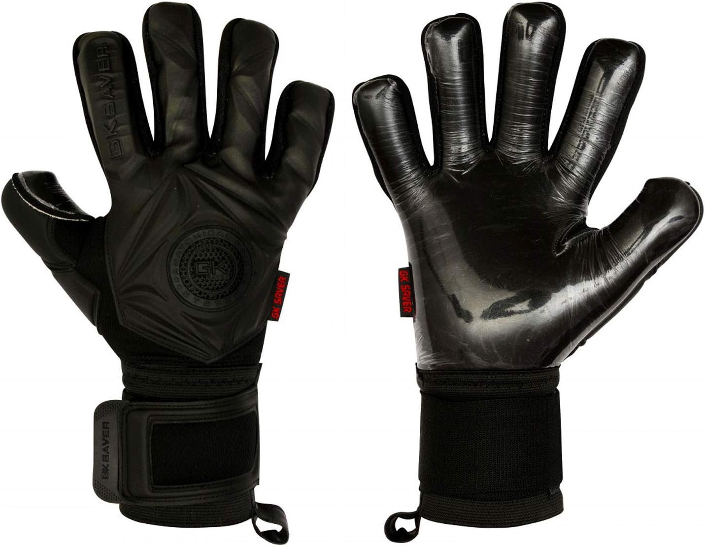 GK Saver Soccer Goalie Gloves Professional 3D Blackout Savefingers Goalkeeper Gloves Size 6 to 11