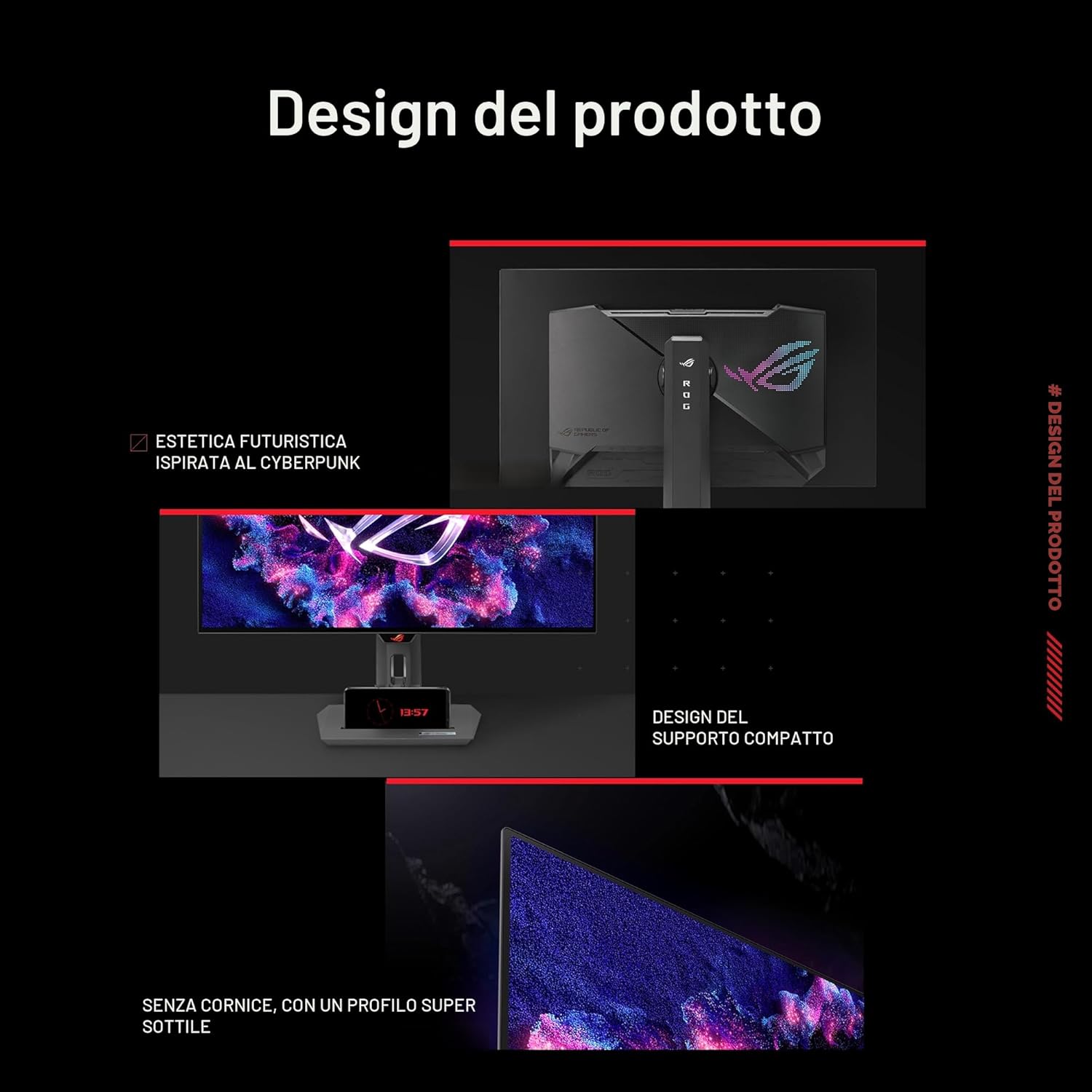 ROG Strix OLED XG27AQDMG Monitor Gaming WOLED da 27ÔÇØ pollici (26,5) - Monitor - Immagine 5