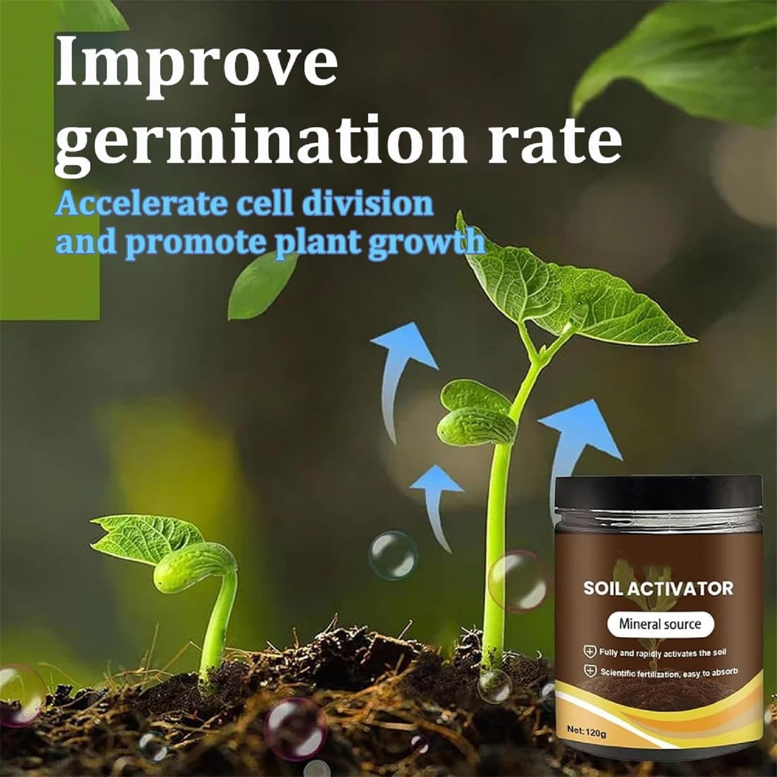 Soil Pro Activator, Activateur Naturel De Sol Pour Une Décomposition Plus Rapide, Stimulateur De Santé Du Sol Pour Les Fleurs Et Les Plantes En Pot (3pcs)