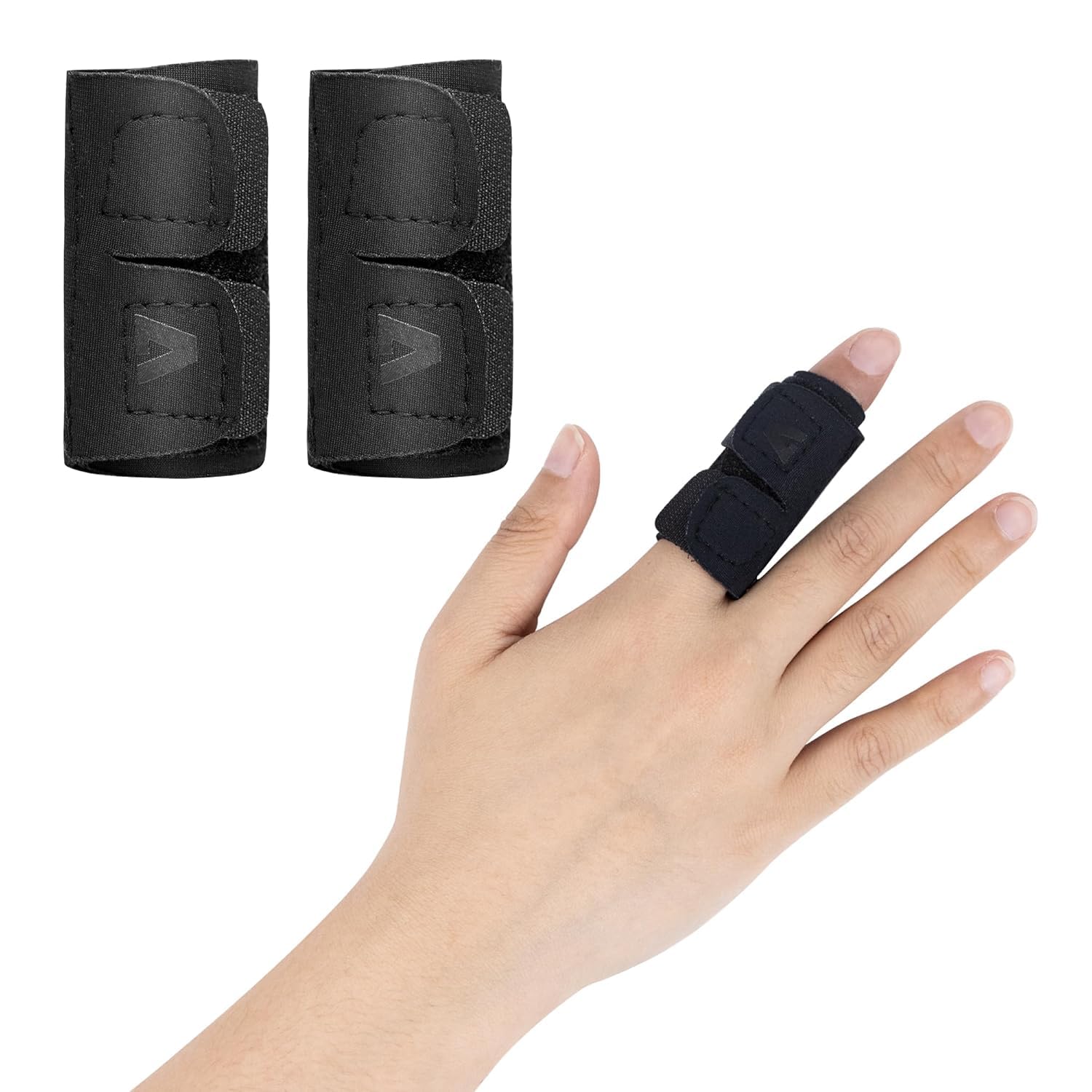 Fingerschutz Sport Fingerunterstützung 2 Stück Fingerstabilisator mit verstellbarem Befestigungsgurt für Sportverletzungen Arthritisschmerzen Fingerbandage Weicher Fingerschiene Neopren Fingerstütze