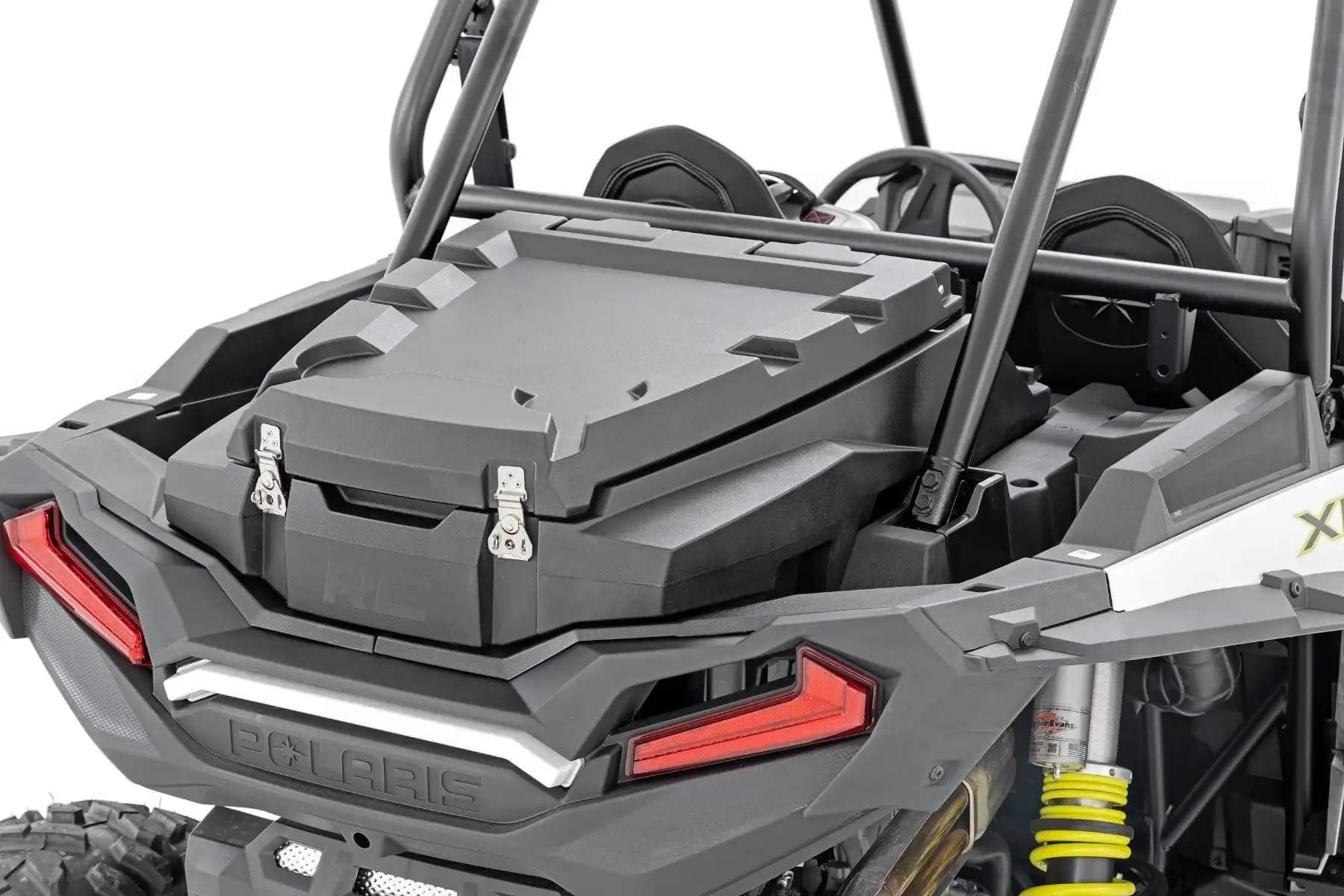 Rough Country Rear Bed Cargo Box for Polaris RZR XP 1000 (2 & 4-Seat Models) - 27-Gallon Storage Capacity, Watertight Seal, High-Impact UV-Resistant, Lockable Latches
