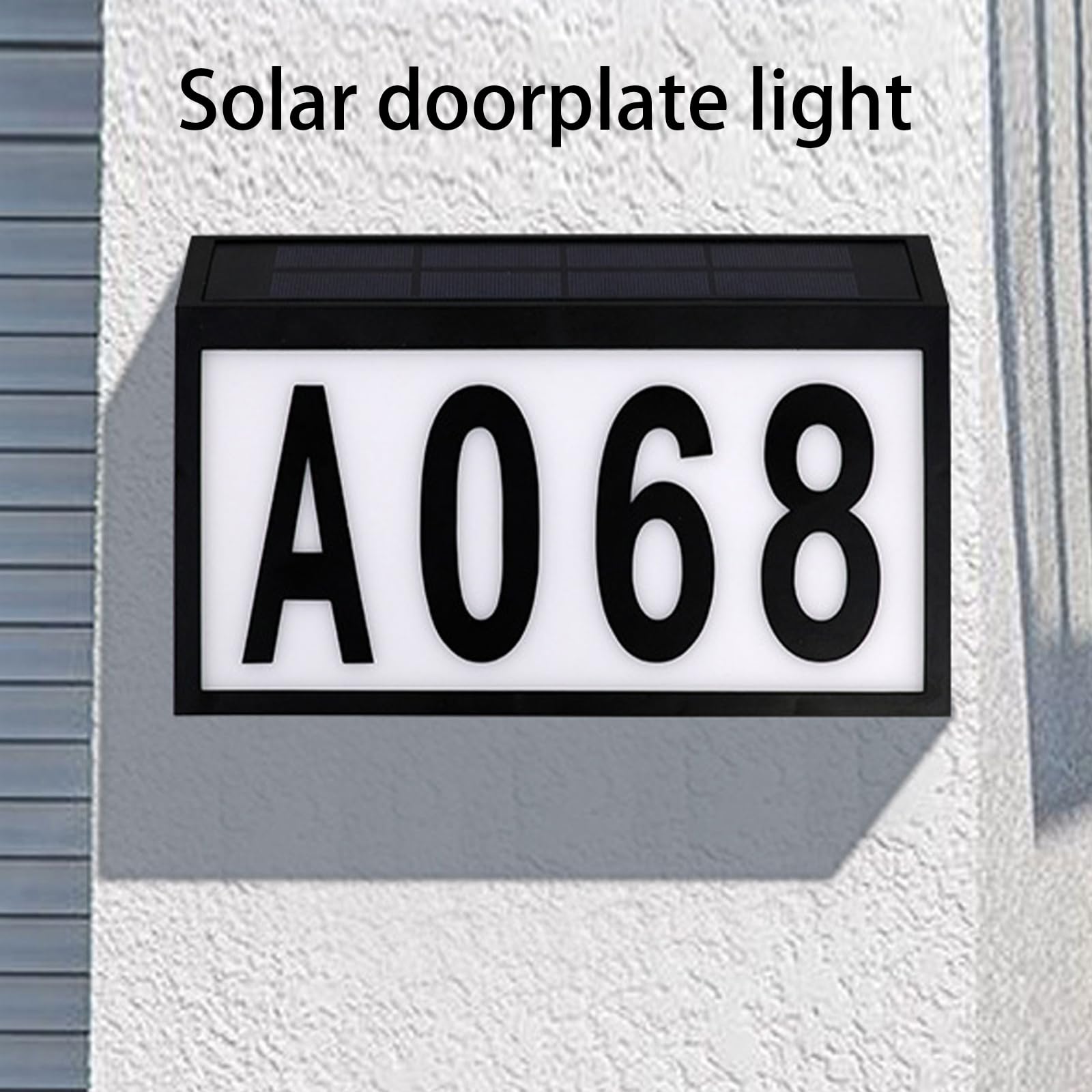 Lampada a LED a energia solare per indirizzi, numero civico, luce esterna per cassetta postale