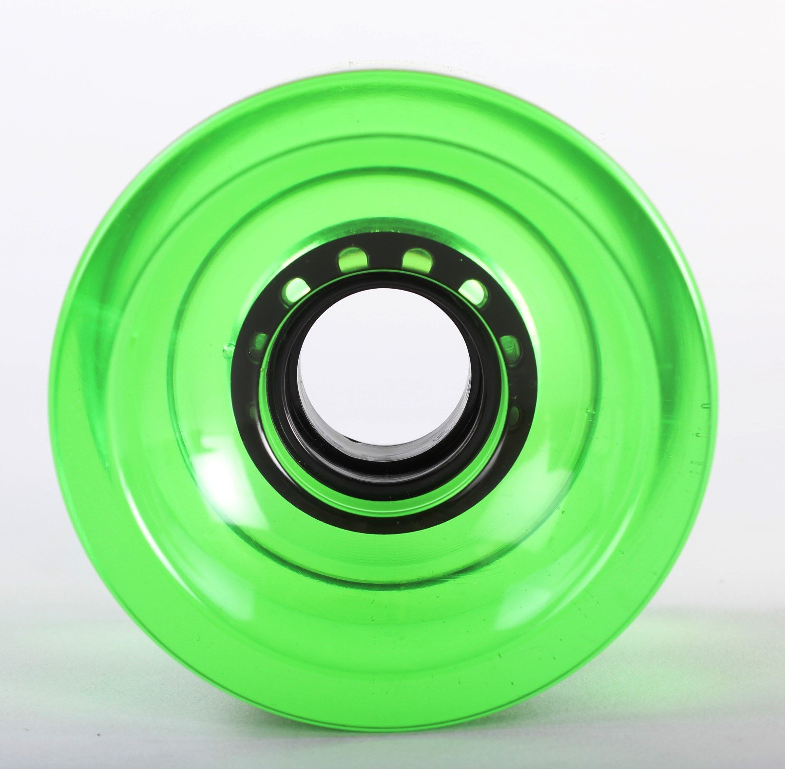 Super Blanks 70mm 78a Gel Soft Longboard Wheels (Clear Green)