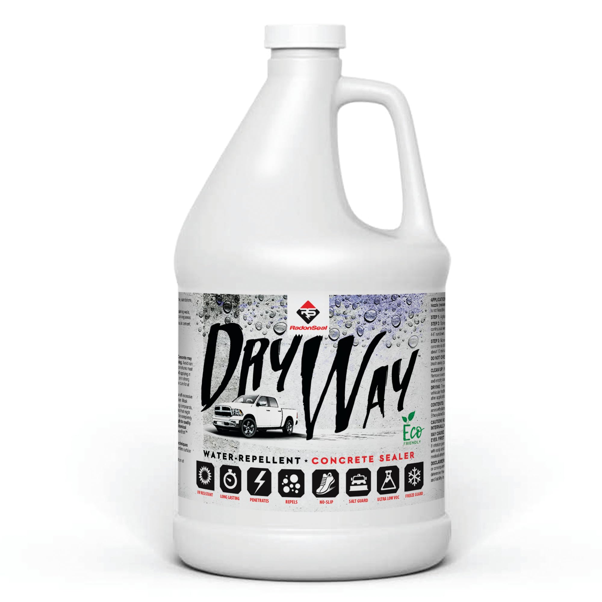 DryWay Penetrating Concrete Sealer – Silane Siloxane Water Repellent for Driveways, Patios, Brick & Pavers – Breathable Non-Film Protection (1-Gallon)