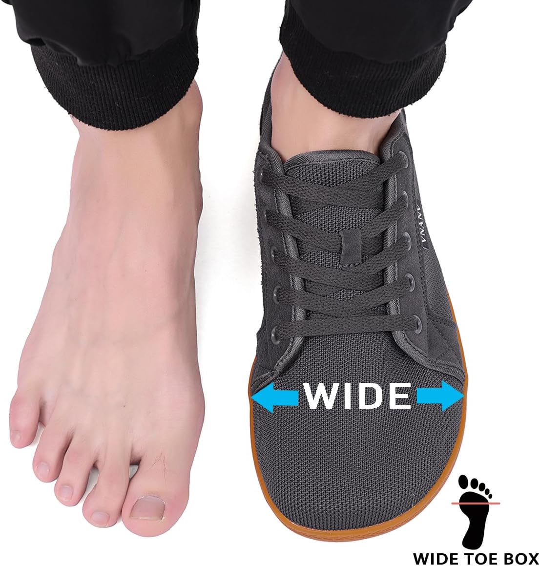 Women's Barefoot Shoes Wide Toe Box | Minimalist Zero Drop Sneakers for Walking, Gym & Yoga | Breathable Mesh Lightweight Trainers | Comfy Non-Slip Nursing Shoes