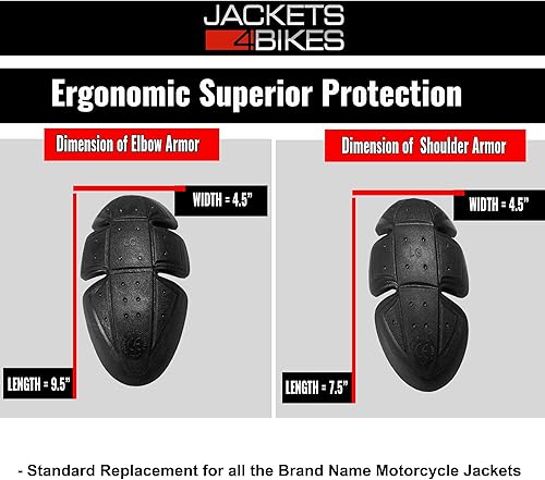 Miniatura 13 de Jackets 4 Bikes Chaqueta de motocicleta Armor 5 PC Certificado CE Nivel 1, ajuste universal, hombro codo espalda 5 piezas negro