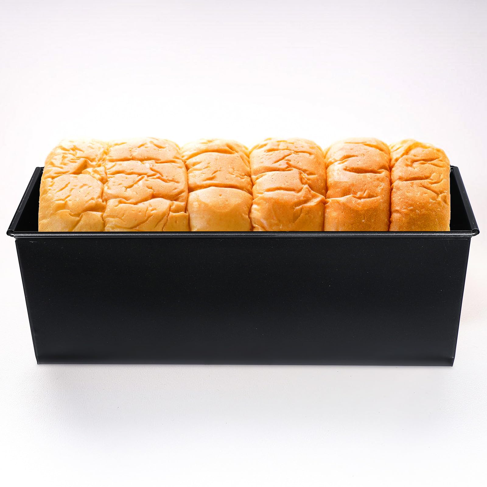 SHINEOFI Moule à Pâtisserie Noir 33X12.3X11 CM Couvercle Coulissant Antiadhésif pour de Mie 750 G Cuisson Professionnelle Maison et Restaurants