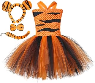 Tutu Dreams Halloween Animal Costumes for Kids Girls 1-10Y Reindeer Giraffe Tiger with Headband