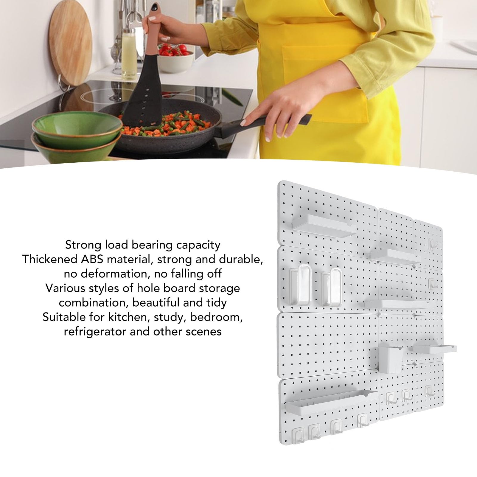 Kit Combinado de Tablero Perforado, Organizador de Pared