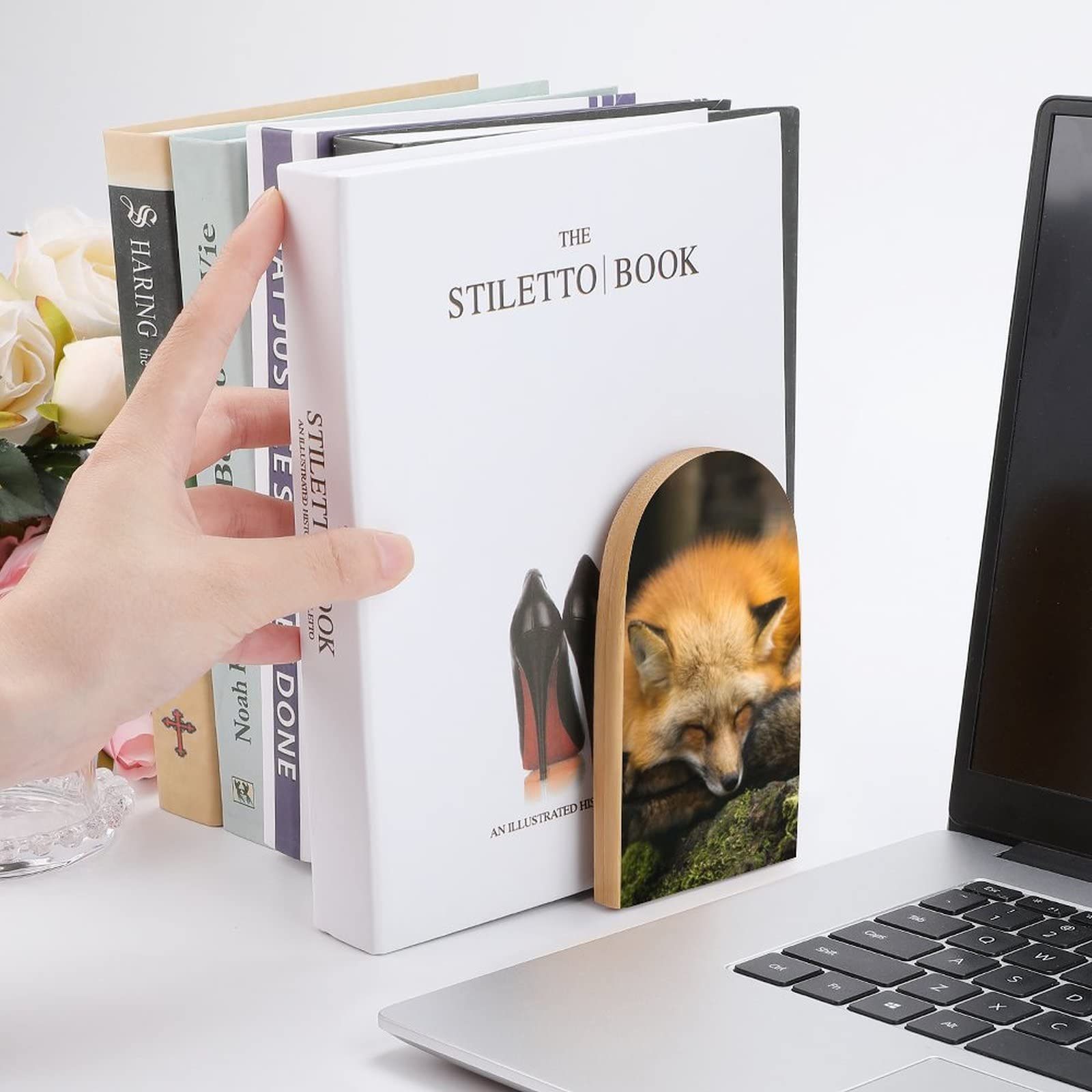 3 Paia Fermalibri per libri, Porta Libri da Scrivania Antiscivolo per