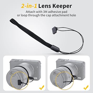 JJC 49mm Center Snap-on Lens Cap Cover for Canon Sony Olympus Fujifilm Lens