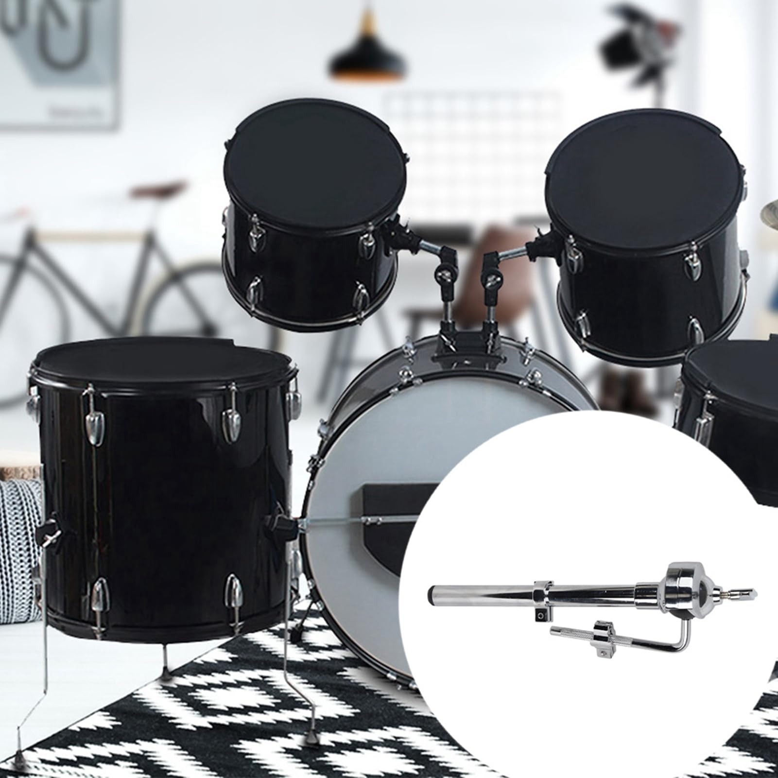 Miskall Cymbal Stand, Drum Boom Stand Holder Percussion Instrument Parts Gyro Head Aluminum Alloy Lightweight