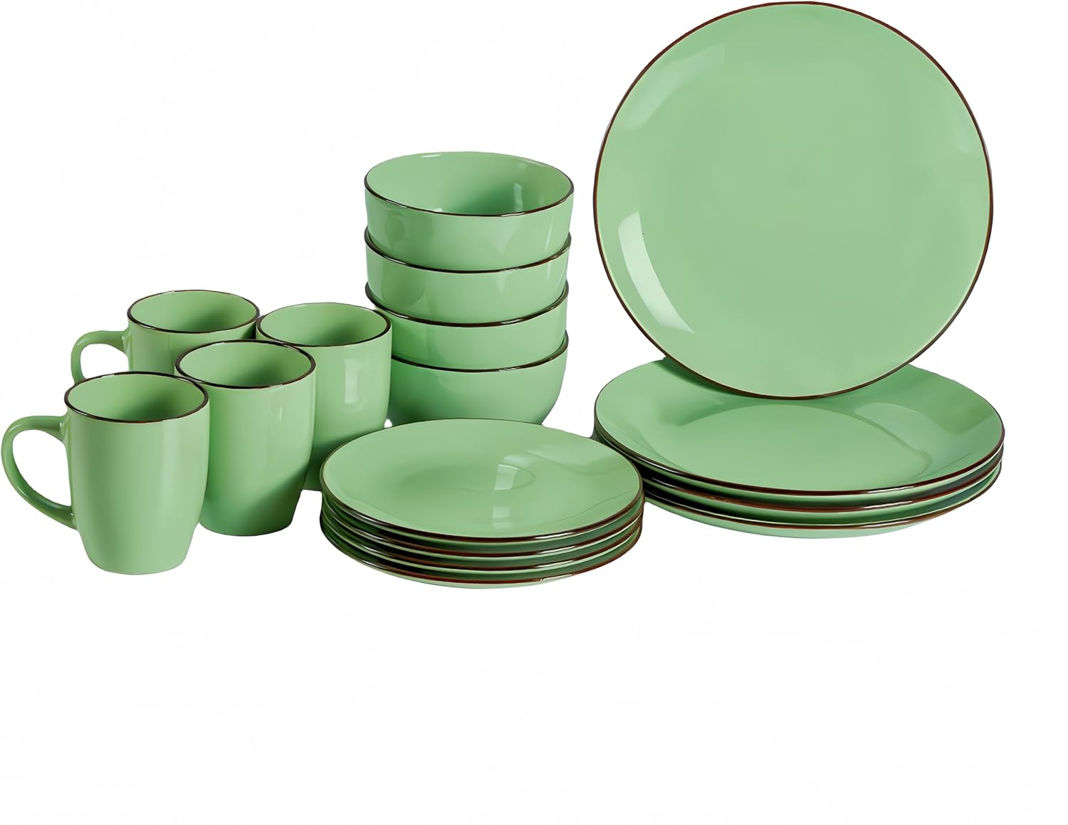 Sinouso 16 Piece Stoneware Dinnerware Set,Dinnerware Set