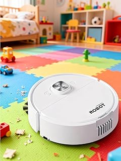 Mini robot aspirador para limpieza diaria de polvo, silencioso, perfil bajo para apartamentos pequeños