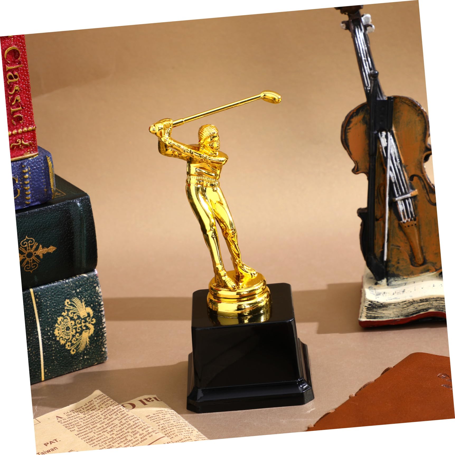 Trofeo de Golf Dorado 1 Pieza en Abs, Figura Deportiva