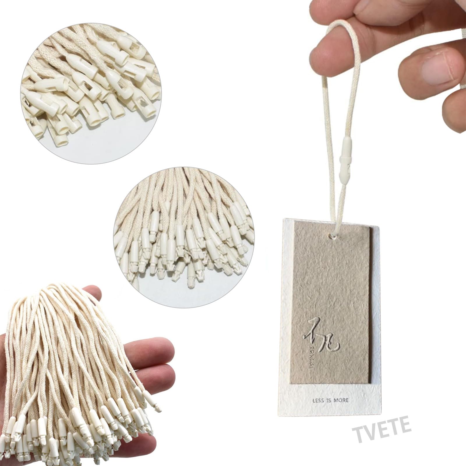 Amazon.co.jp: TVETE タグ紐 タグファスナー タグ付け用ループ【200本